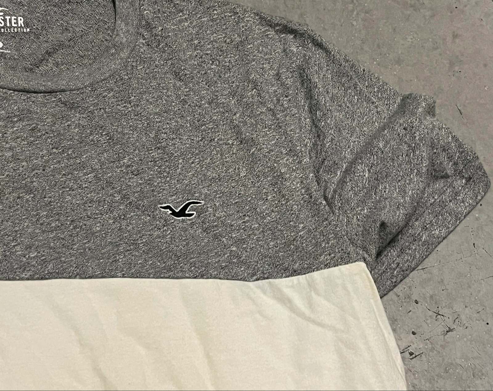 Two-tone grey white hollister t-shirt – photo 7